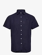 Linen Shirt Short Sleeve - NAVY