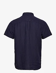 Sebago - Linen Shirt Short Sleeve - linskjorter - navy - 1