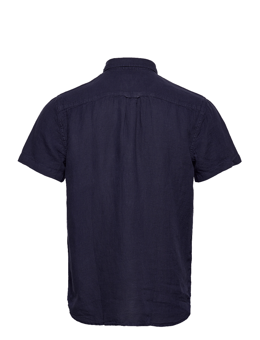 Sebago - Linen Shirt Short Sleeve - lininiai marškiniai - navy - 1