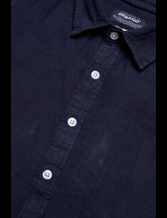 Sebago - Linen Shirt Short Sleeve - linneskjortor - navy - 4