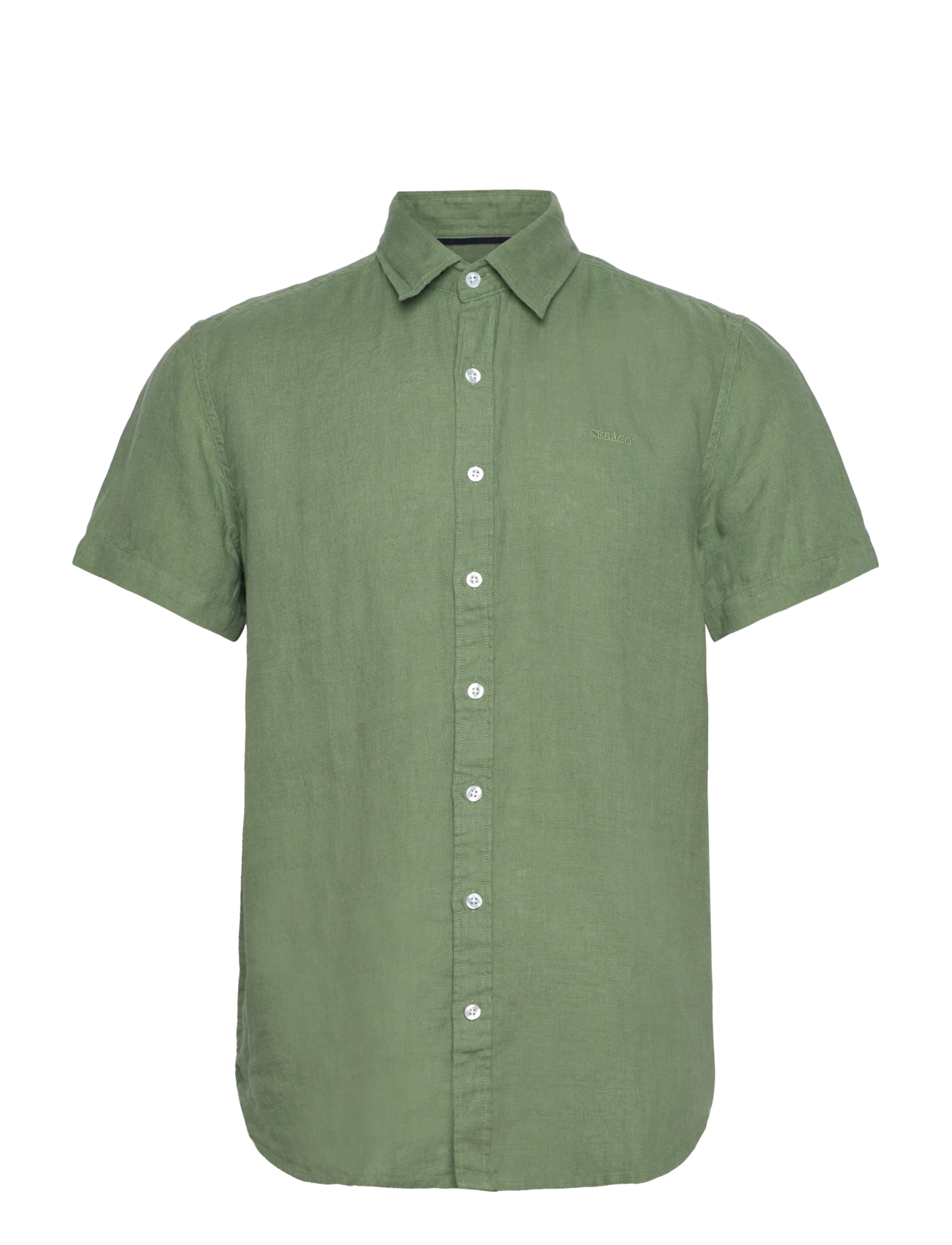 Sebago Linen Shirt Short Sleeve - Skjorter - OLIVE / green