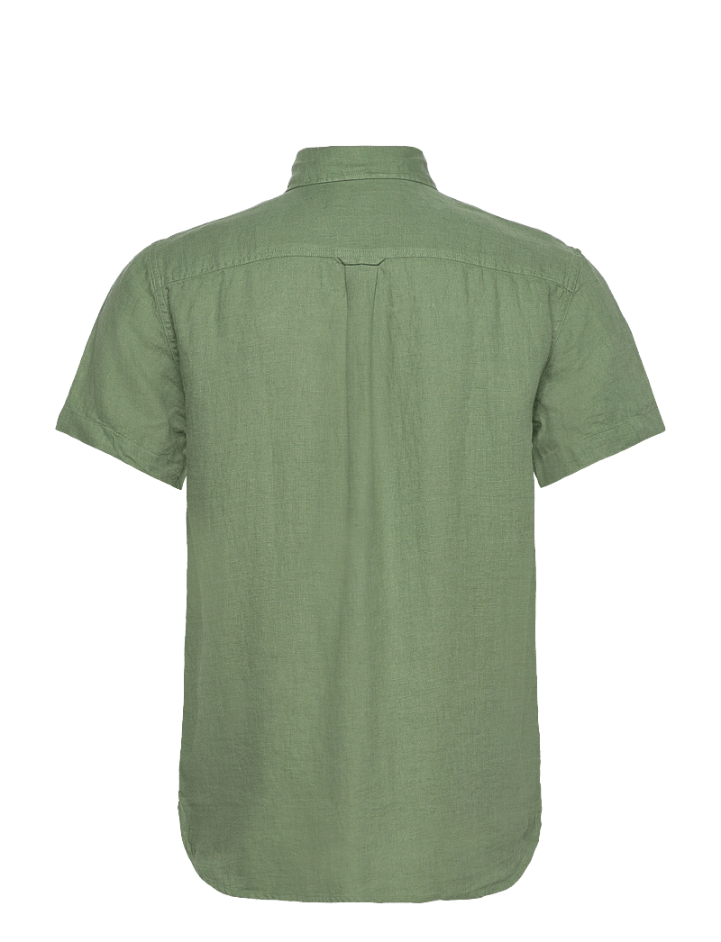Sebago - Linen Shirt Short Sleeve - hørskjorter - olive - 1