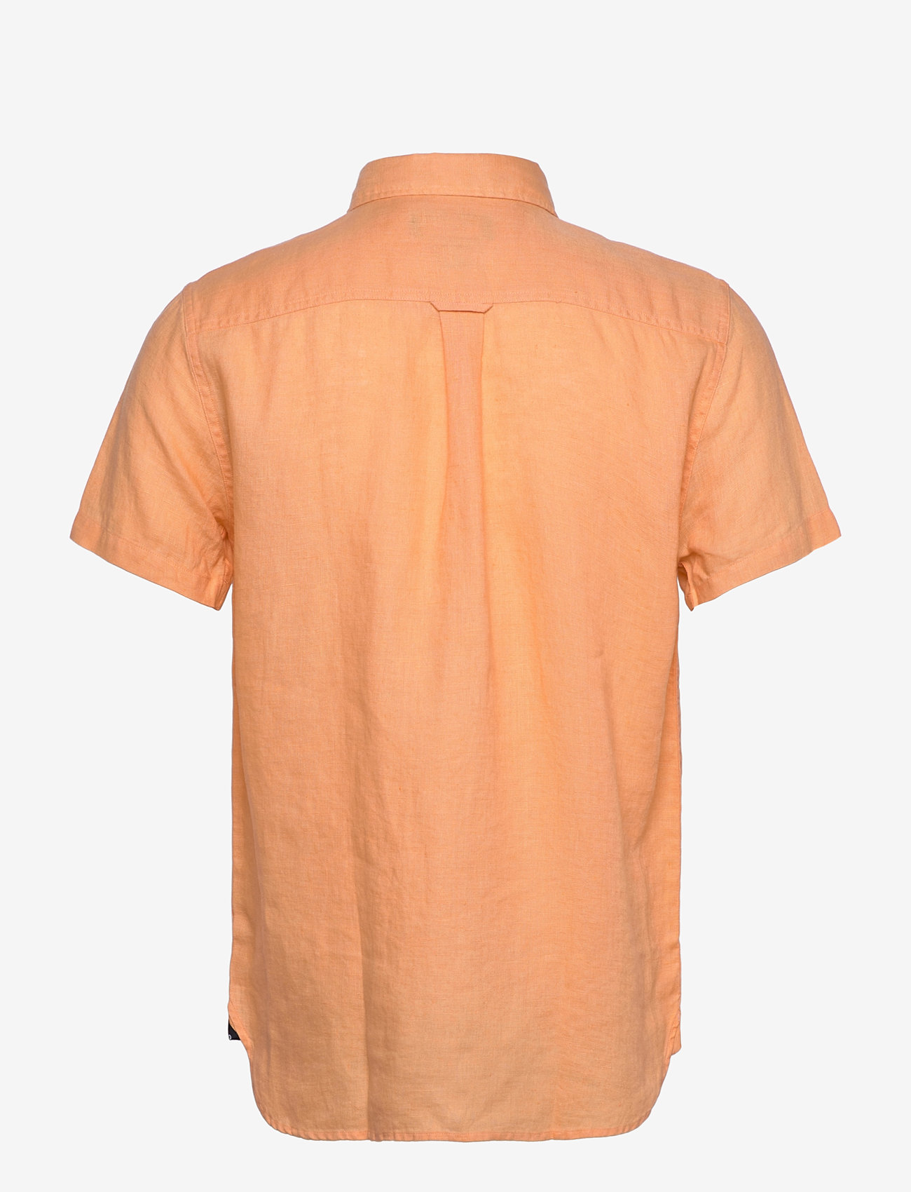 Sebago - Linen Shirt Short Sleeve - lininiai marškiniai - peach - 1
