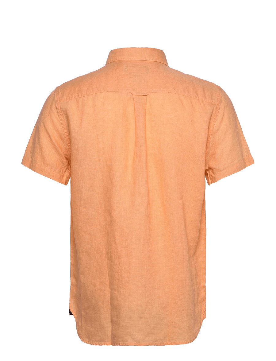 Sebago - Linen Shirt Short Sleeve - lina krekli - peach - 1
