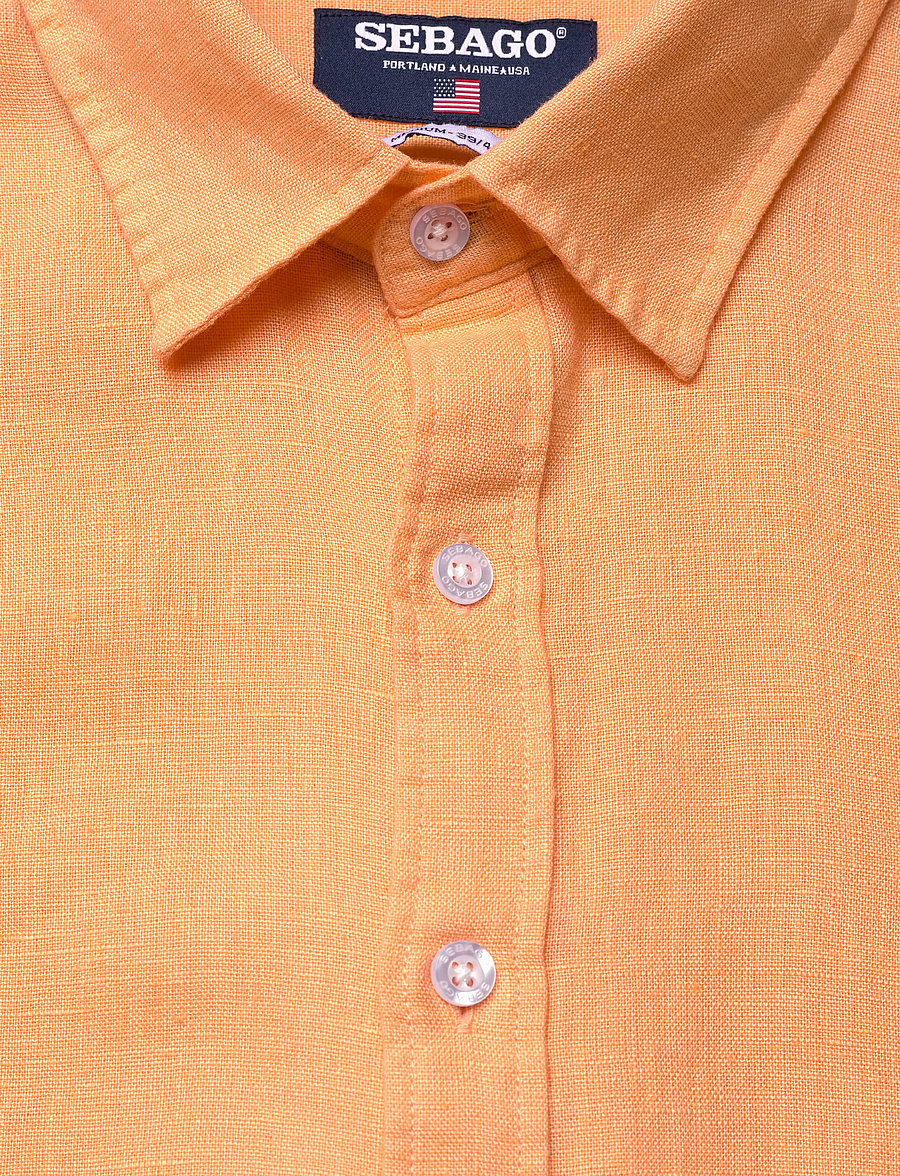 Sebago - Linen Shirt Short Sleeve - lina krekli - peach - 2