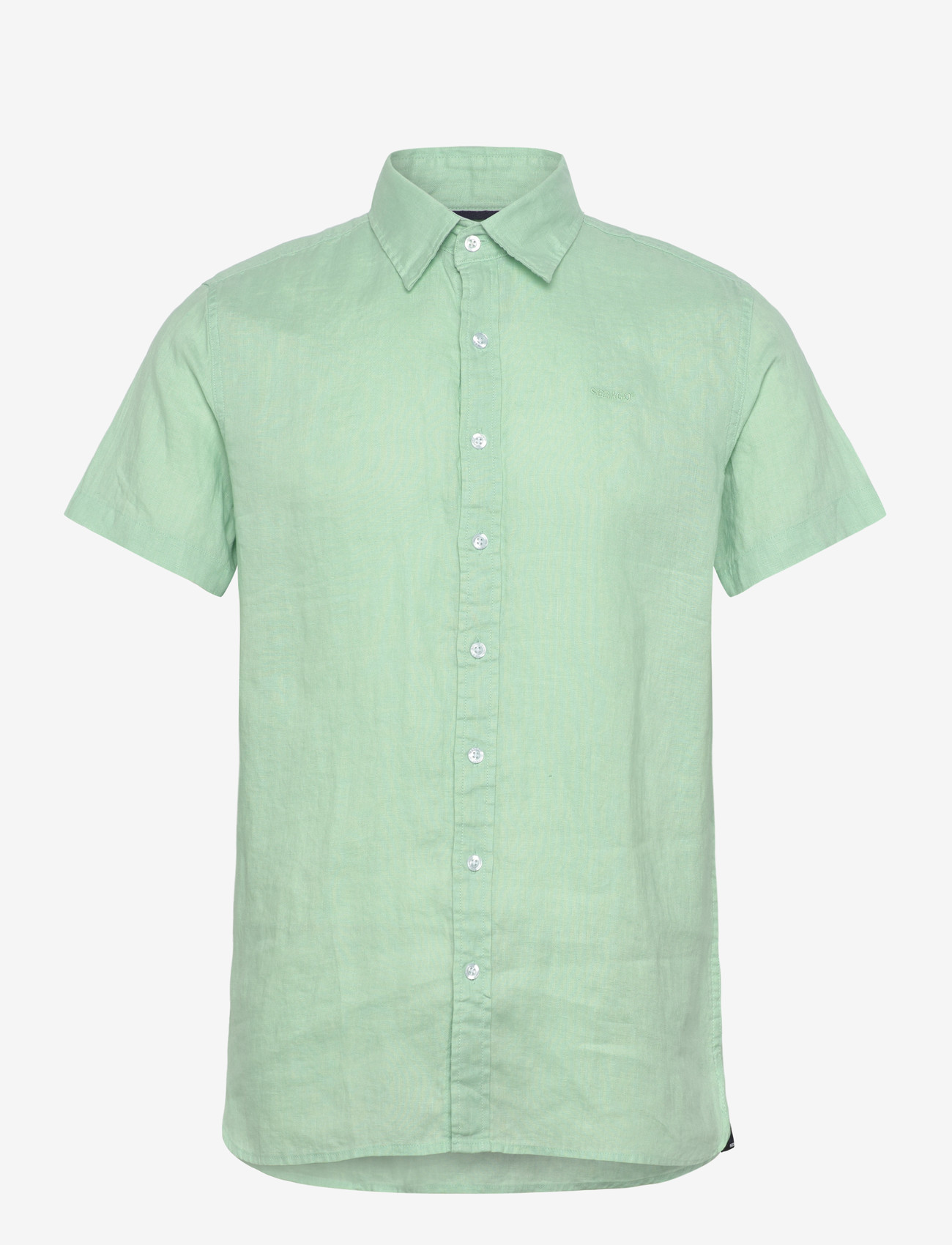 Sebago - Linen Shirt Short Sleeve - hørskjorter - popsicle green - 0