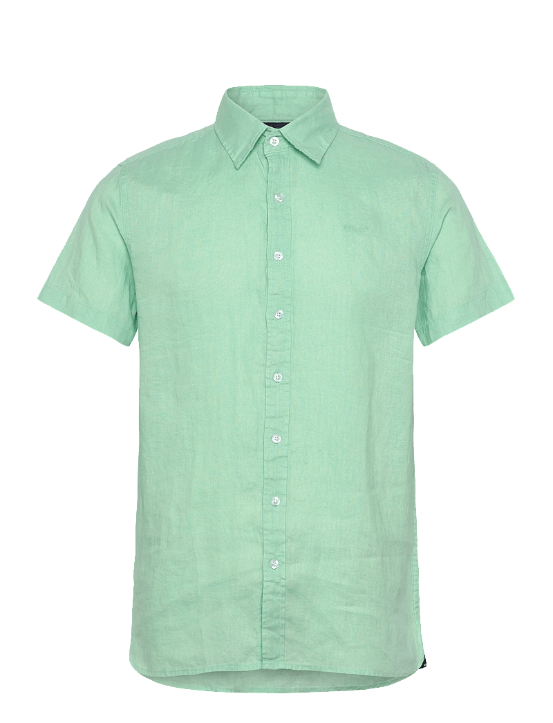 Sebago - Linen Shirt Short Sleeve - hørskjorter - popsicle green - 0