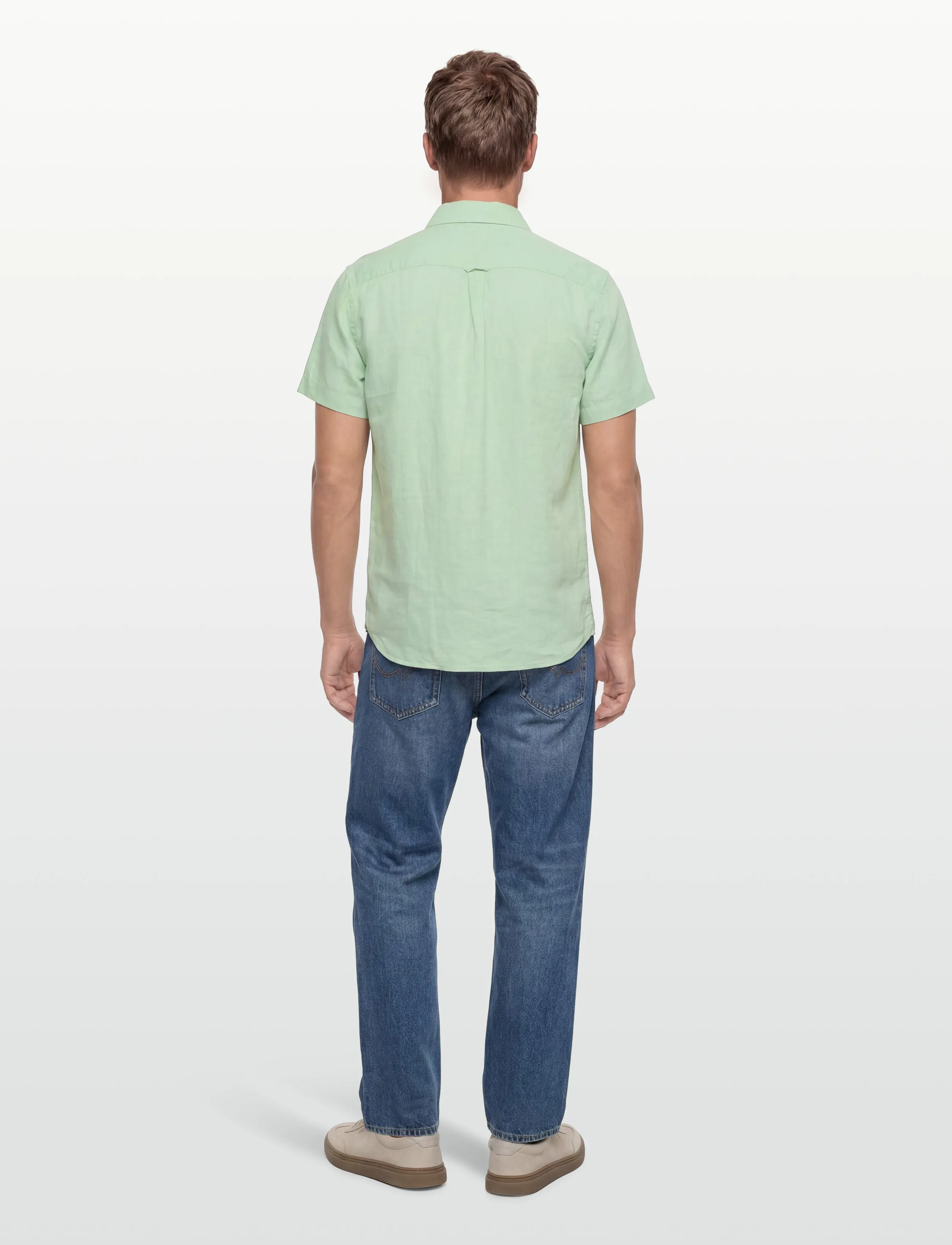 Sebago - Linen Shirt Short Sleeve - linased särgid - popsicle green - 4