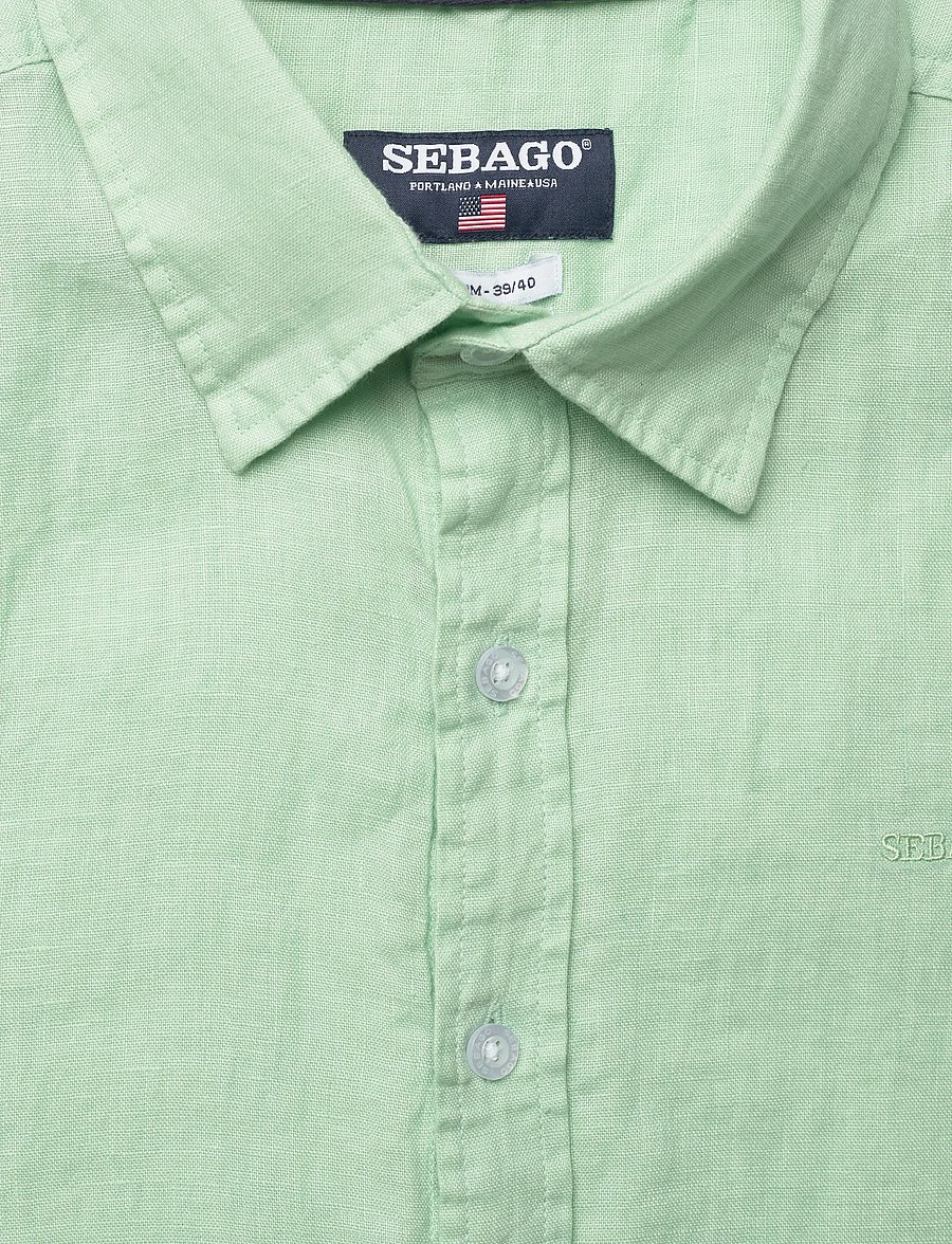 Sebago - Linen Shirt Short Sleeve - hörskyrtur - popsicle green - 2