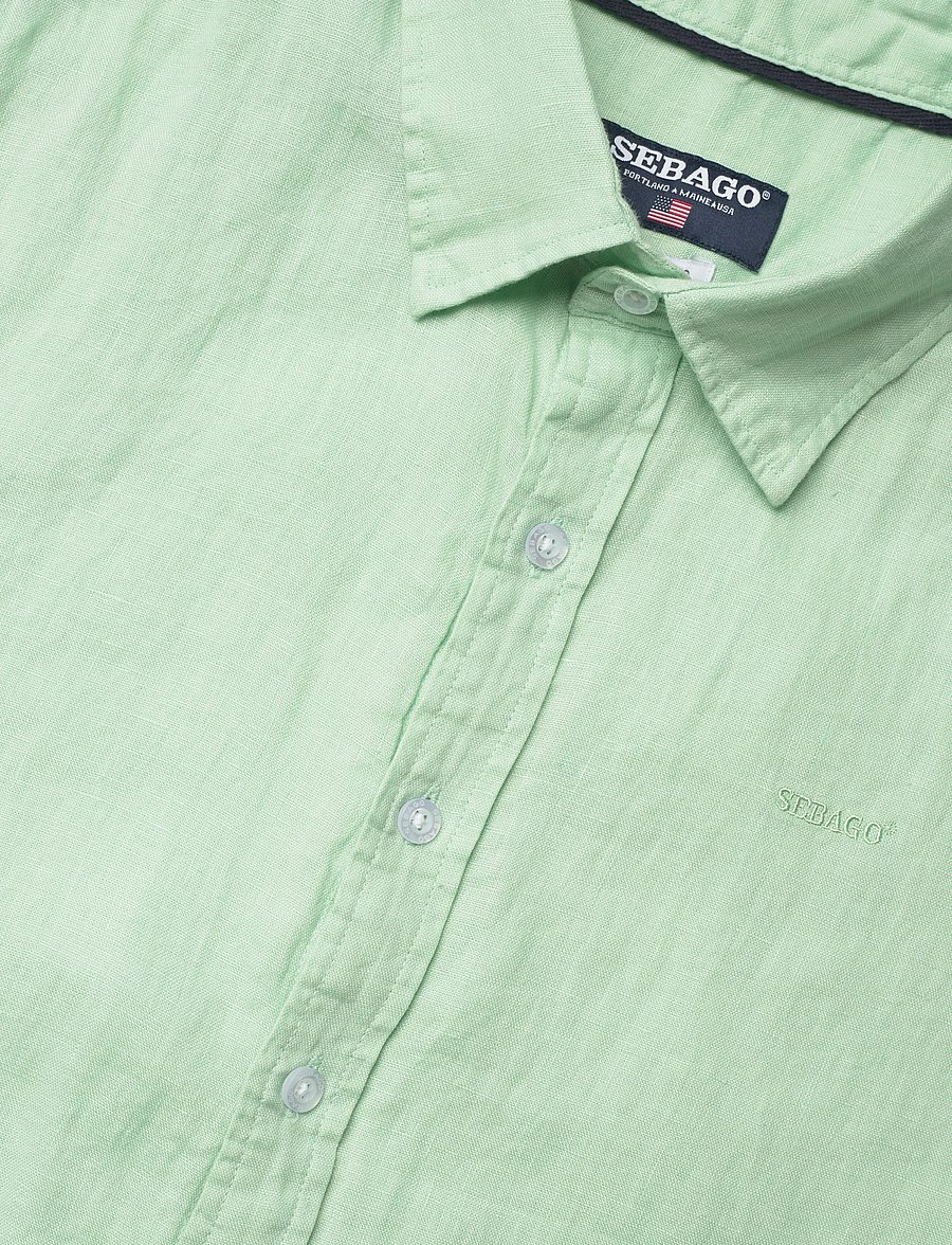 Sebago - Linen Shirt Short Sleeve - hörskyrtur - popsicle green - 3