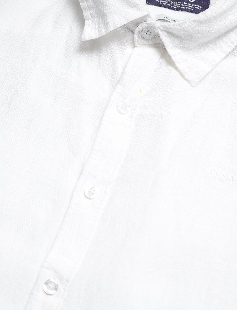 Sebago - Linen Shirt Short Sleeve - hørskjorter - white - 3