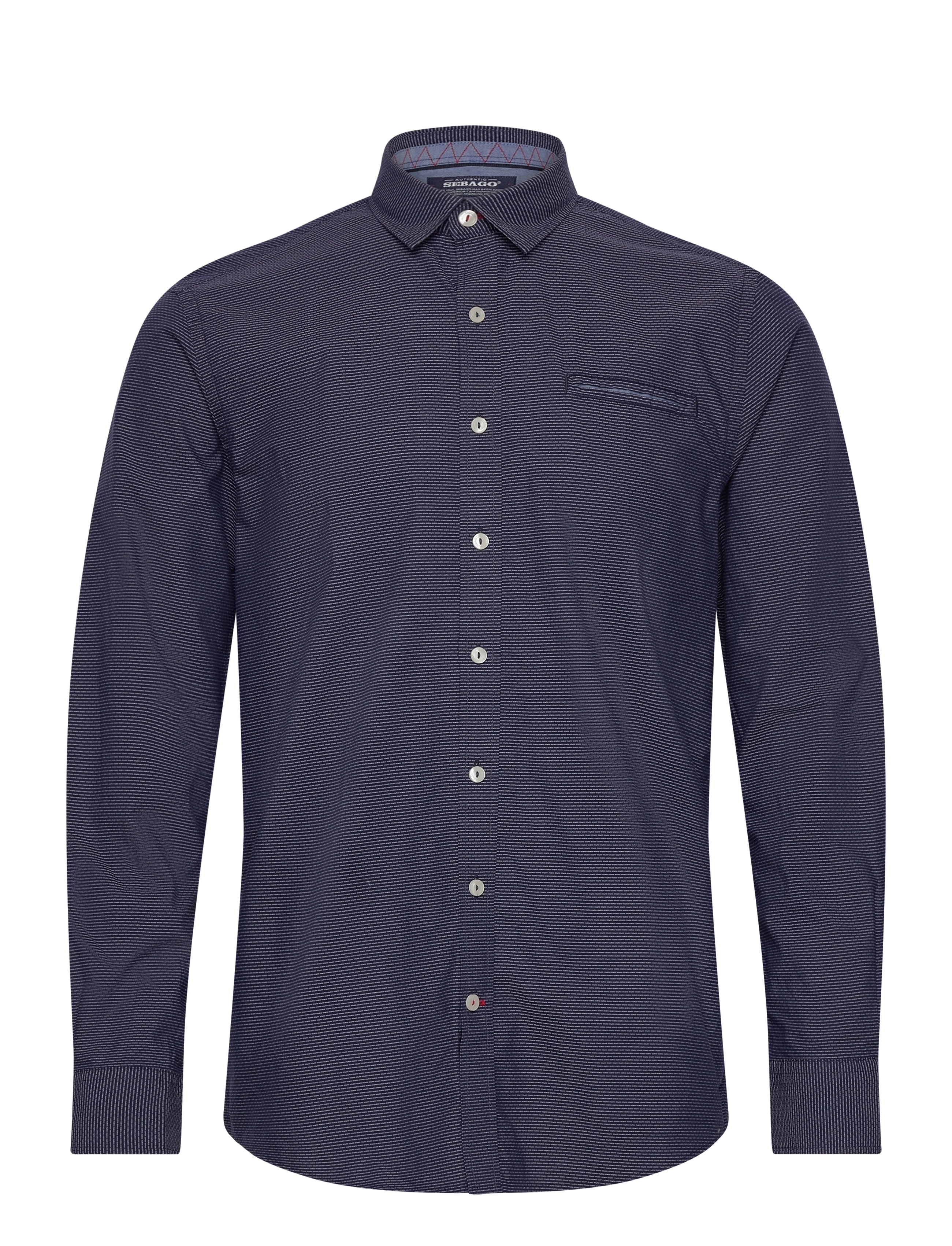 Dobby Striped Shirt - NAVY