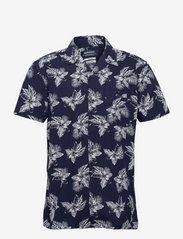 Sebago - Tropical Short Sleeve Shirt - kortærmede skjorter - navy print - 0