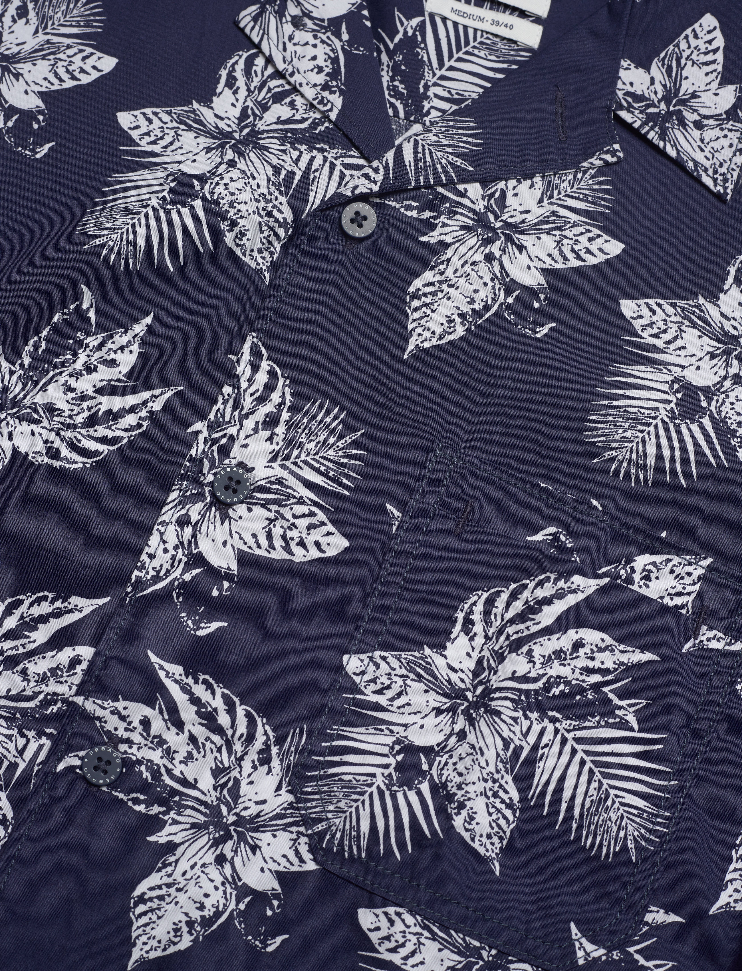 Sebago - Tropical Short Sleeve Shirt - navy print - 3