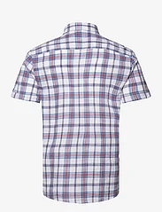 Sebago - Short Sleeve Slub Check Shirt - lyhythihaiset kauluspaidat - white/navy - 1