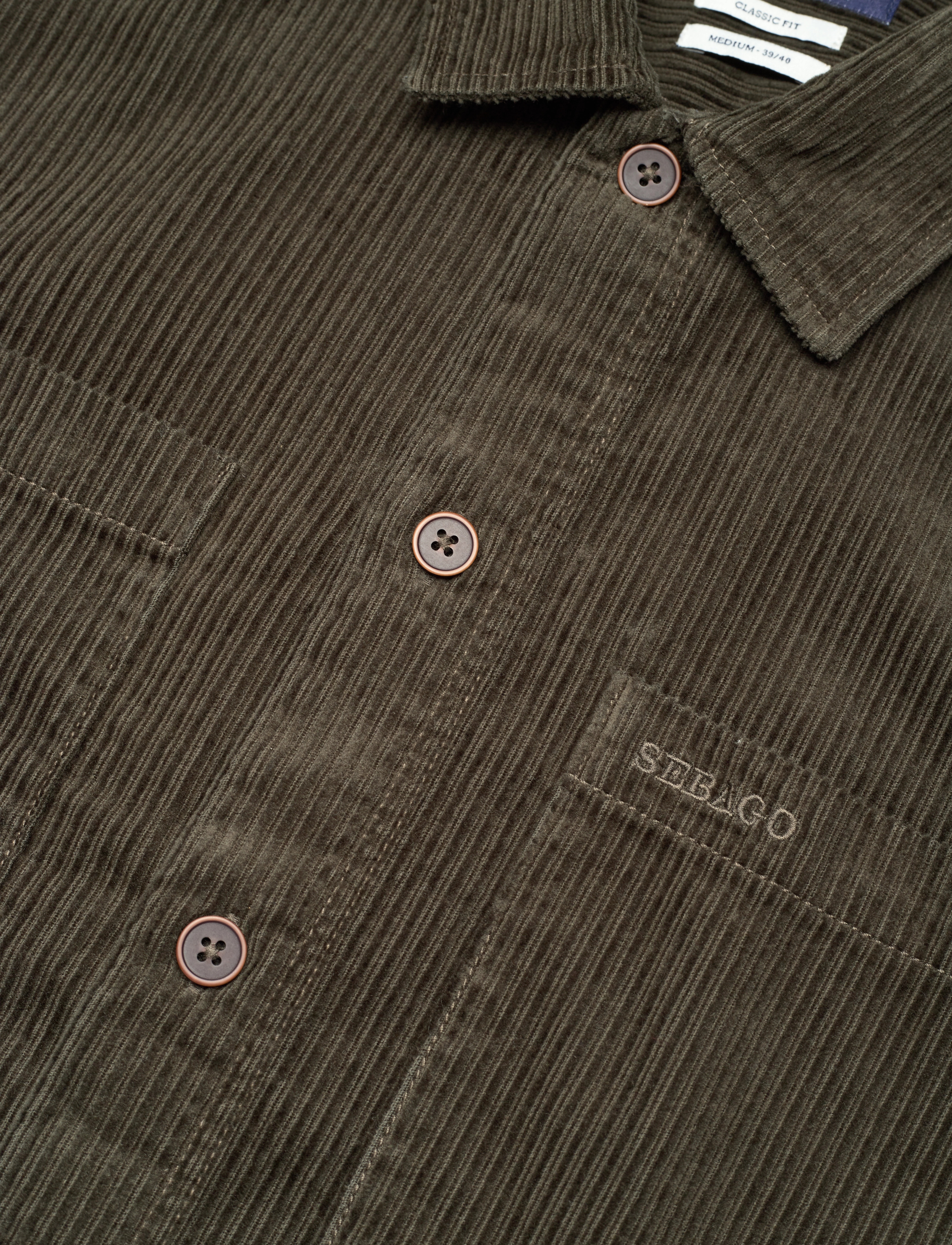 Sebago - Phil Cord Overshirt - utility green - 3