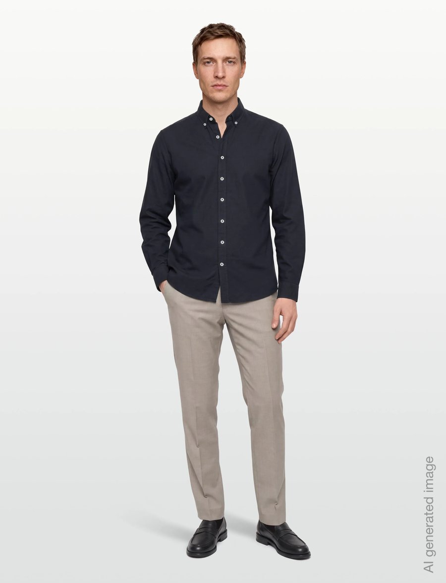 Sebago - Oxford Button Down Shirt - oxfordi särgid - navy solid - 0