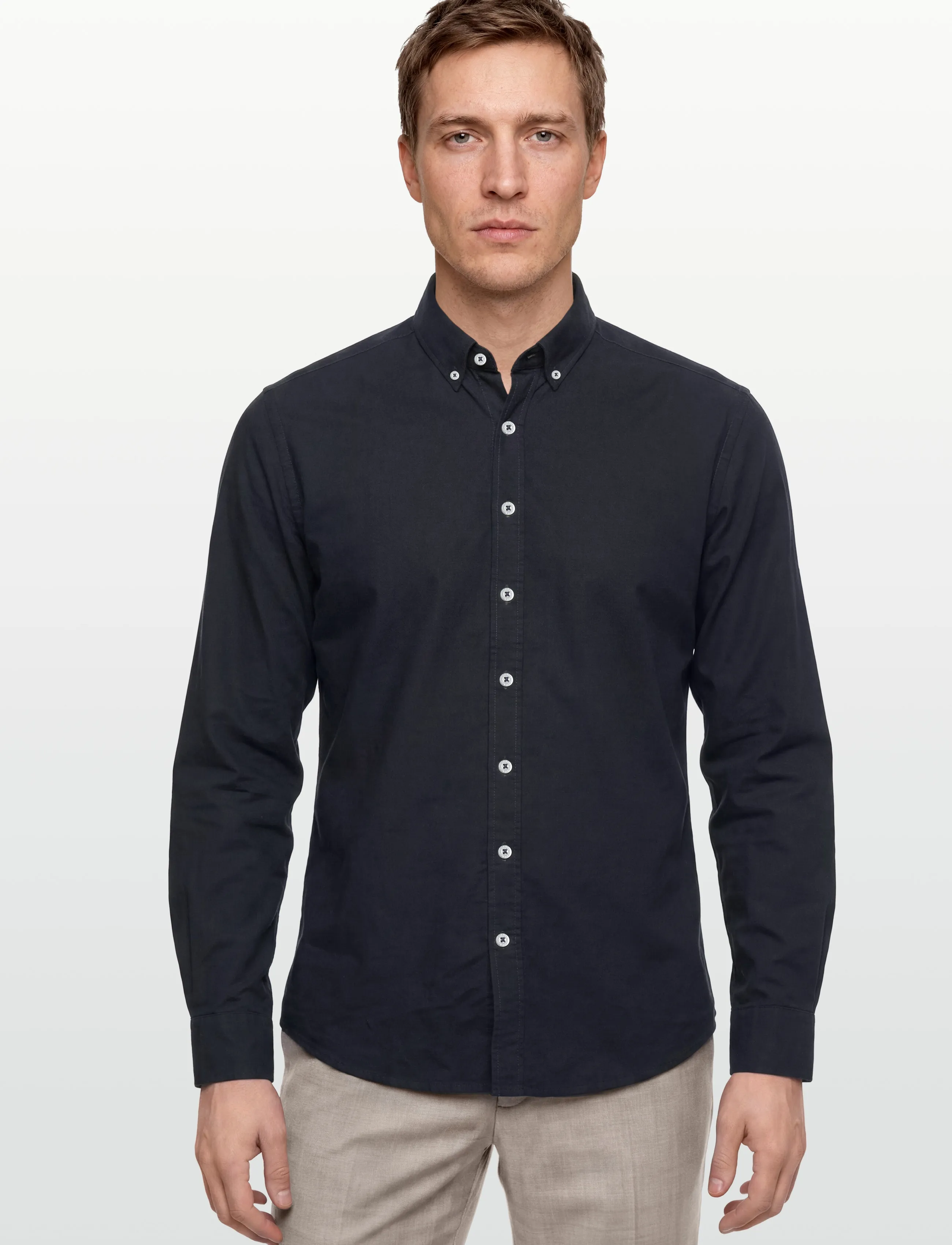 Sebago - Oxford Button Down Shirt - oxford shirts - navy solid - 3