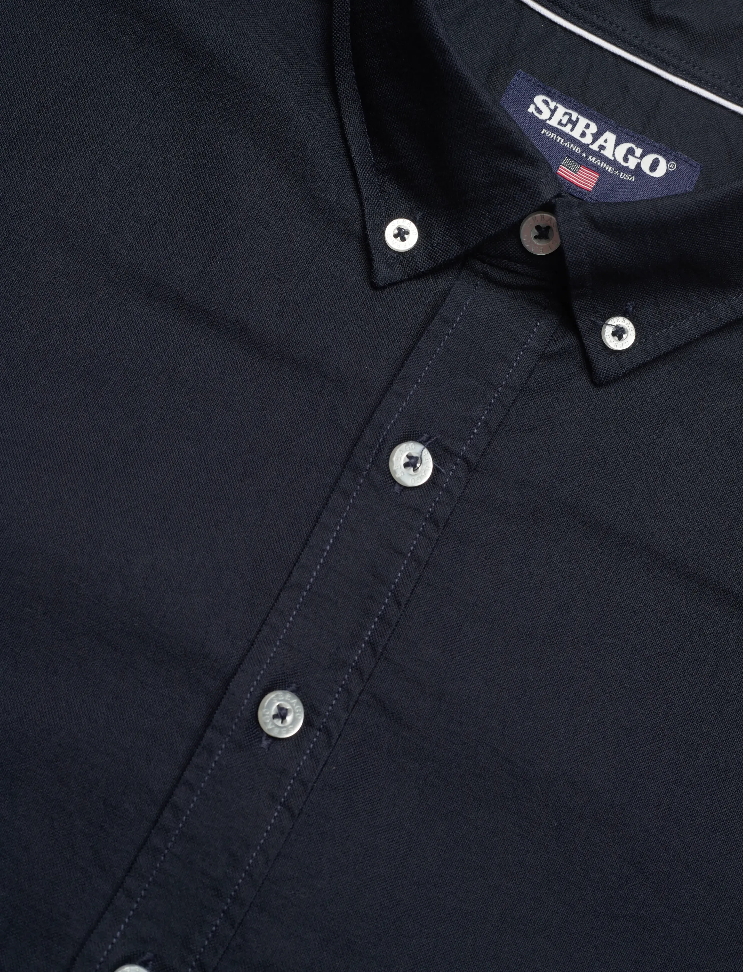 Sebago - Oxford Button Down Shirt - oxford-skjortor - navy solid - 3