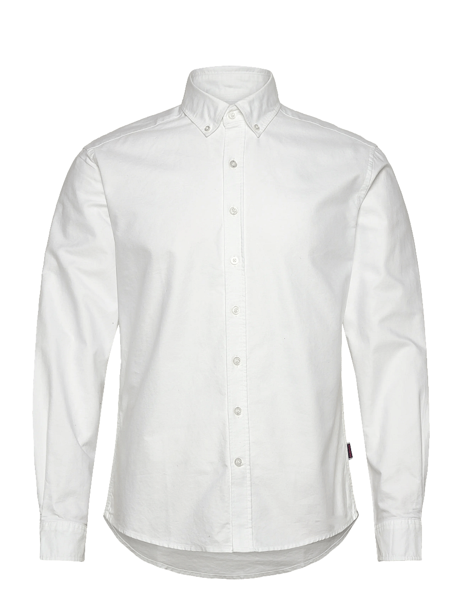 Sebago - Oxford Button Down Shirt - oxford skjorter - white - 0