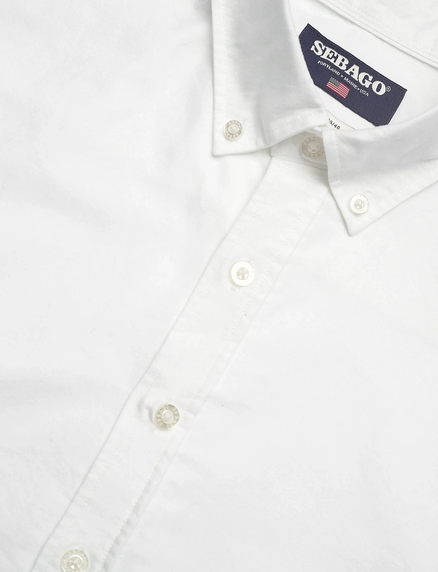 Sebago - Oxford Button Down Shirt - oxford skjorter - white - 3