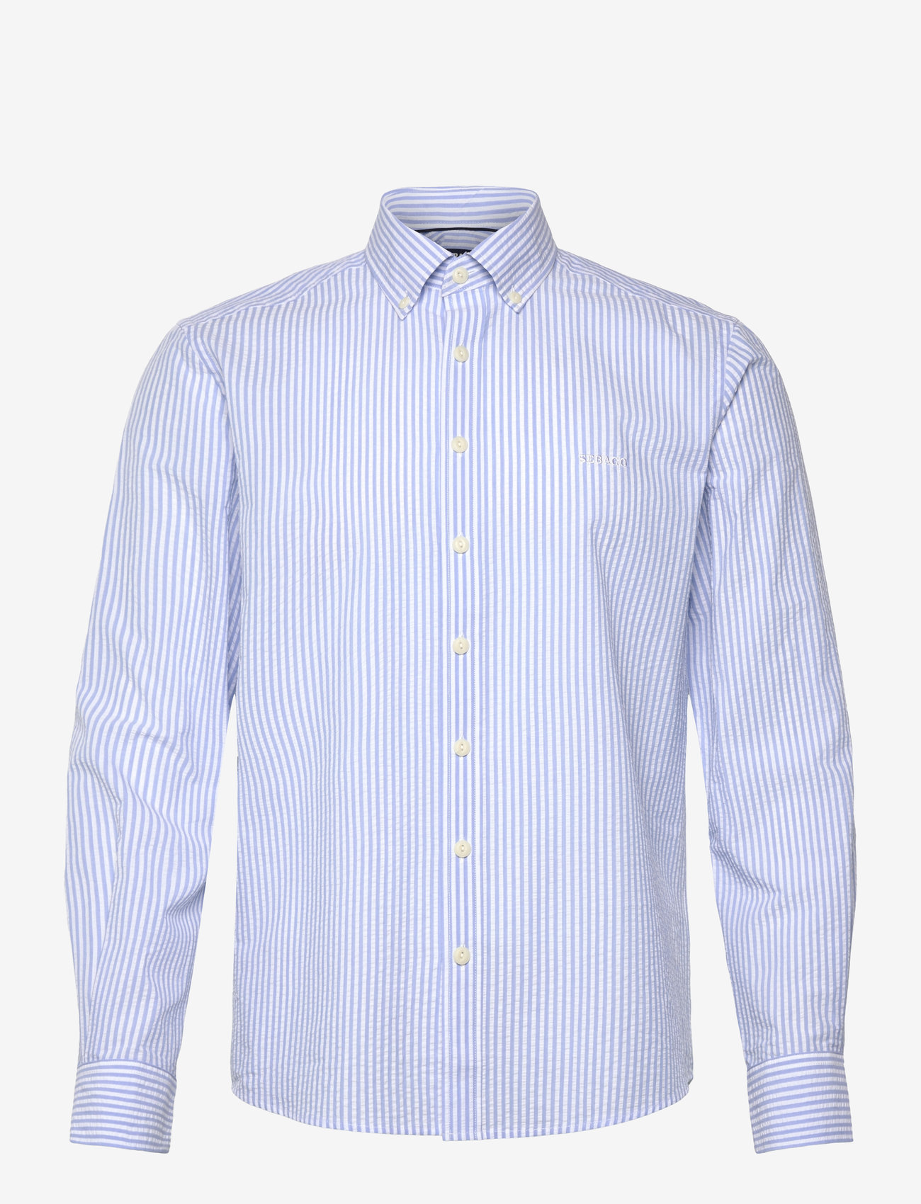 Sebago - Seersucker BD Shirt - casual skjortor - lt. blue/white - 0