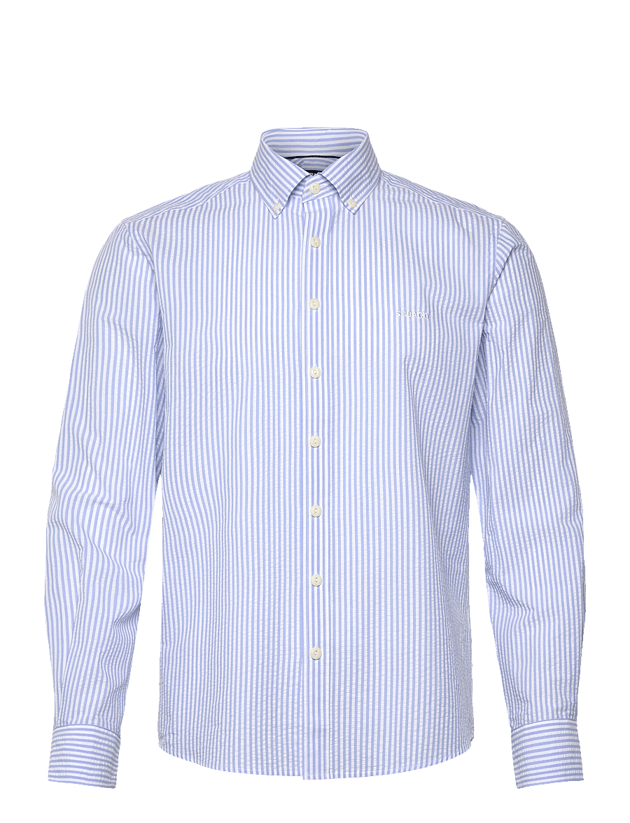 Sebago - Seersucker BD Shirt - casual skjortor - lt. blue/white - 0