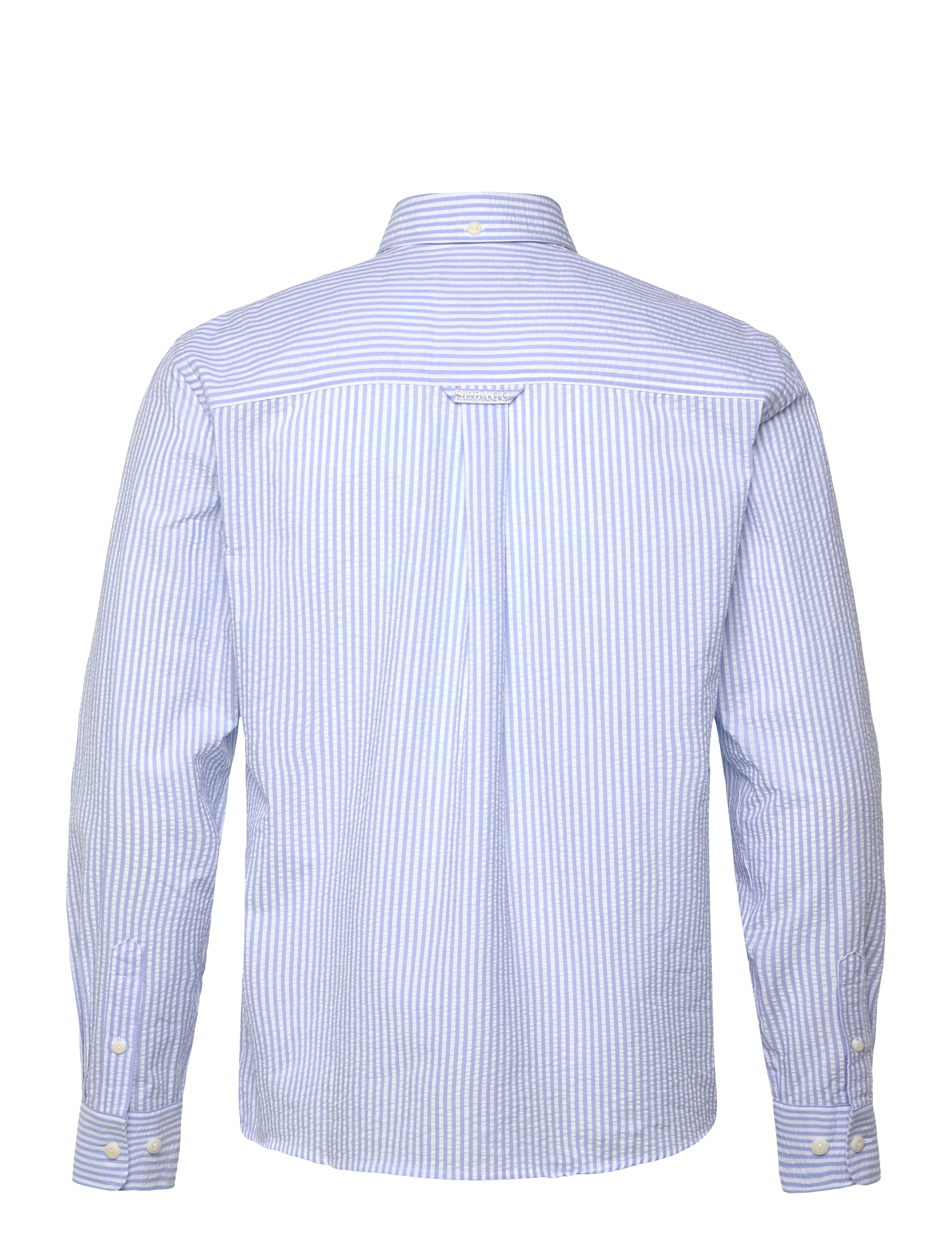 Sebago - Seersucker BD Shirt - casual skjortor - lt. blue/white - 1