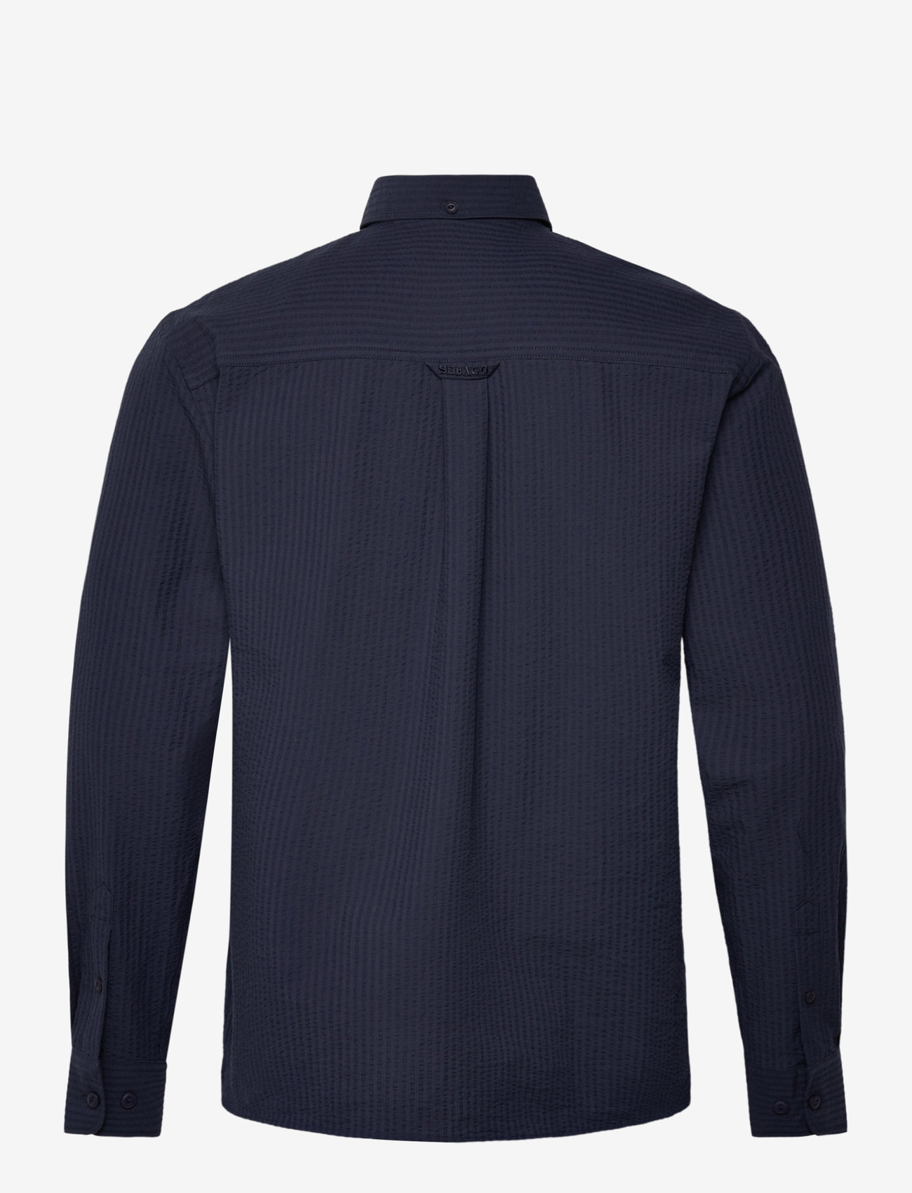 Sebago - Seersucker BD Shirt - vabaajasärgid - navy - 1