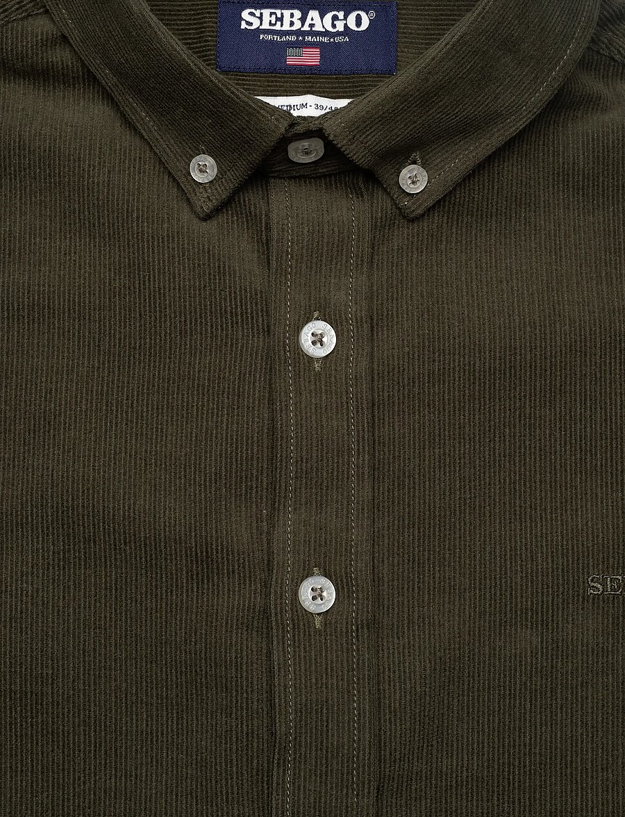 Sebago - Cord BD Shirt - corduroy shirts - dark sage - 2