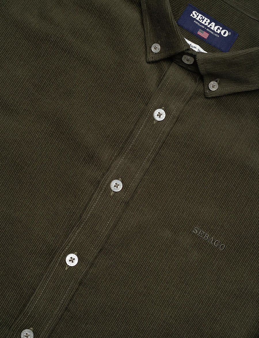 Sebago - Cord BD Shirt - corduroy shirts - dark sage - 3
