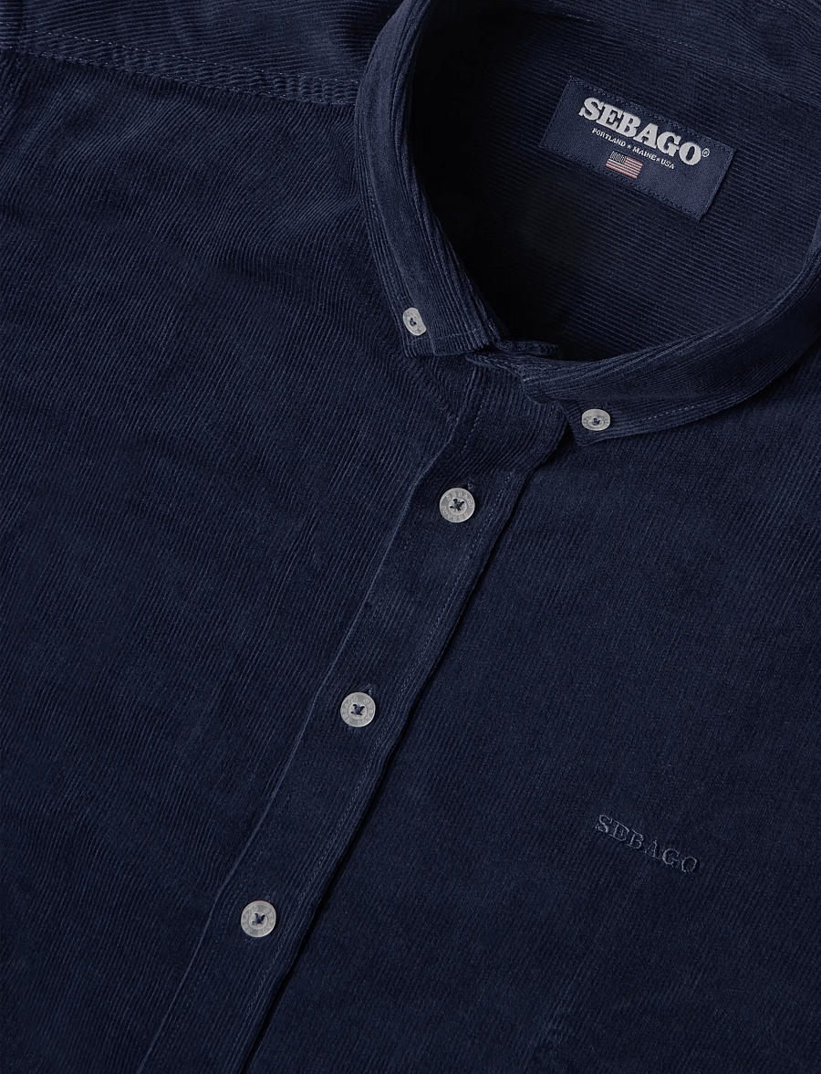 Sebago - Cord BD Shirt - velvetsärgid - navy - 2