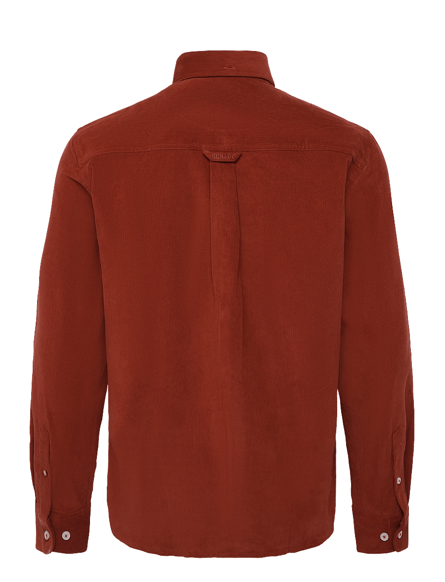 Sebago - Cord BD Shirt - corduroy shirts - rust - 1