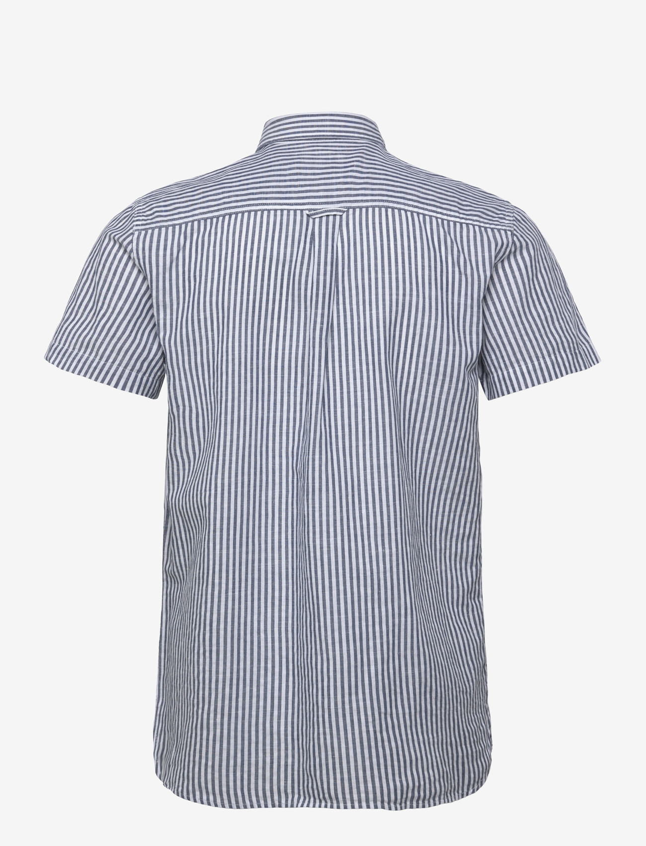 Sebago - SS Striped Linen Blend Shirt - striped shirts - navy/white - 1