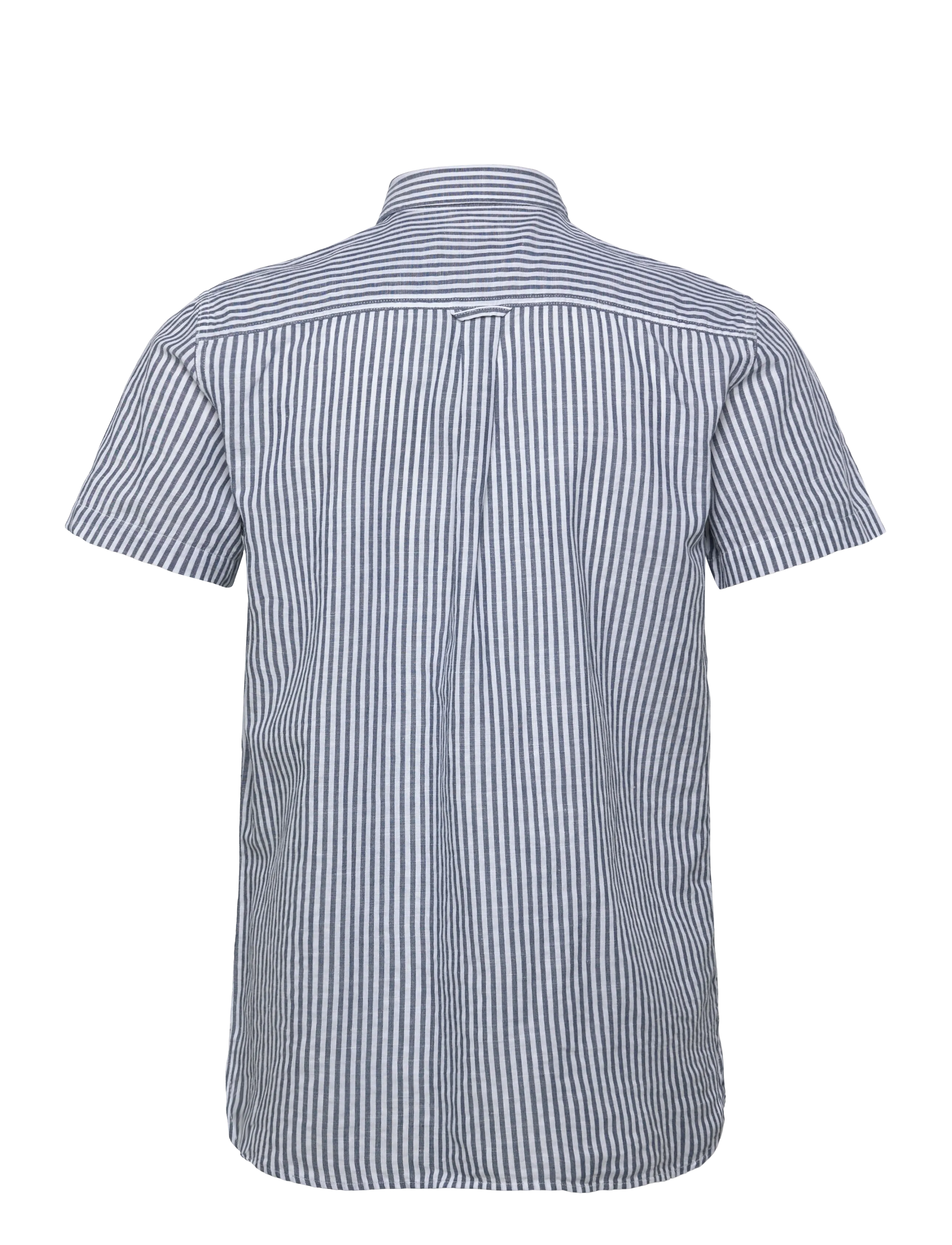 Sebago - SS Striped Linen Blend Shirt - gestreifte hemden - navy/white - 1