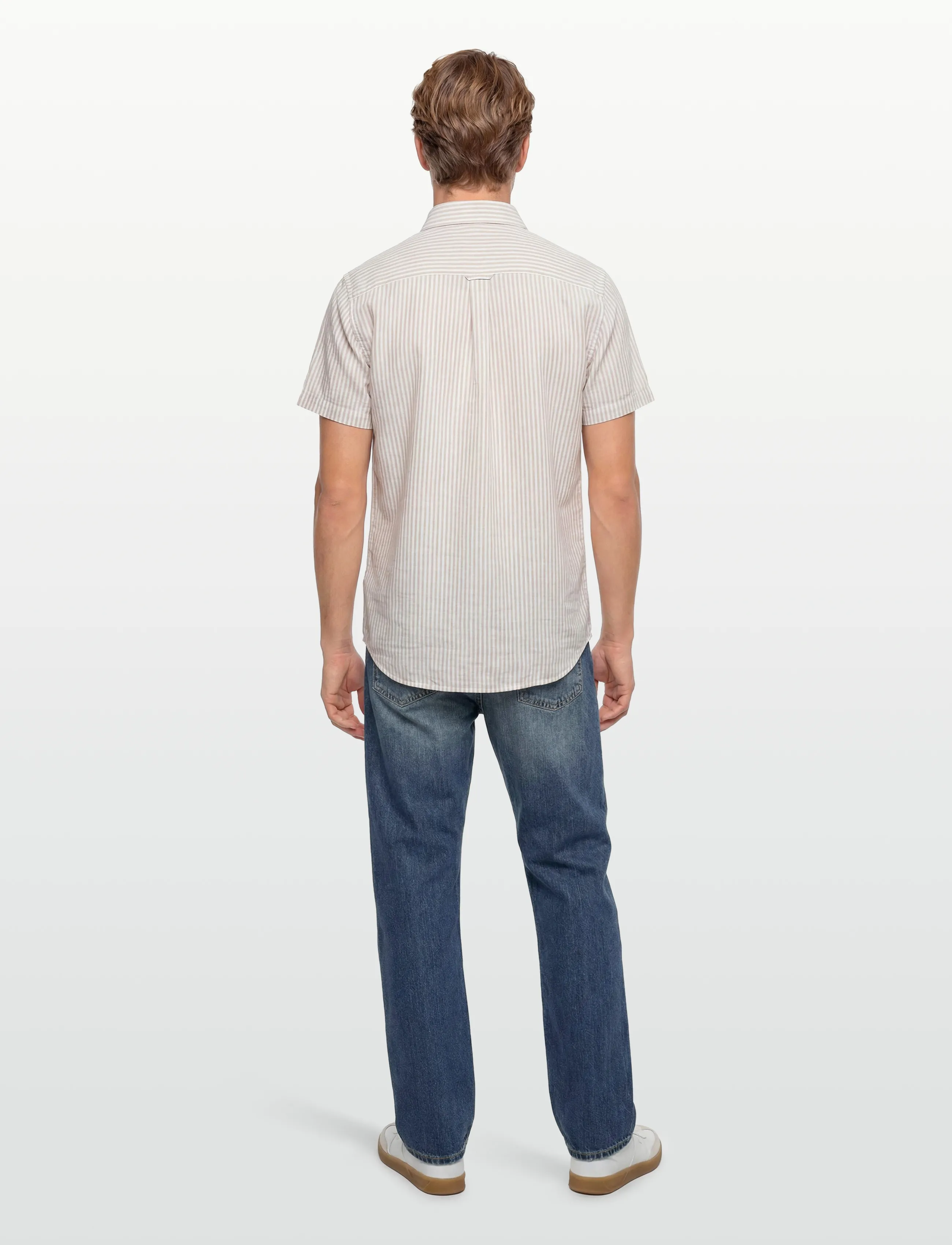 Sebago - SS Striped Linen Blend Shirt - gestreifte hemden - sand/white - 4