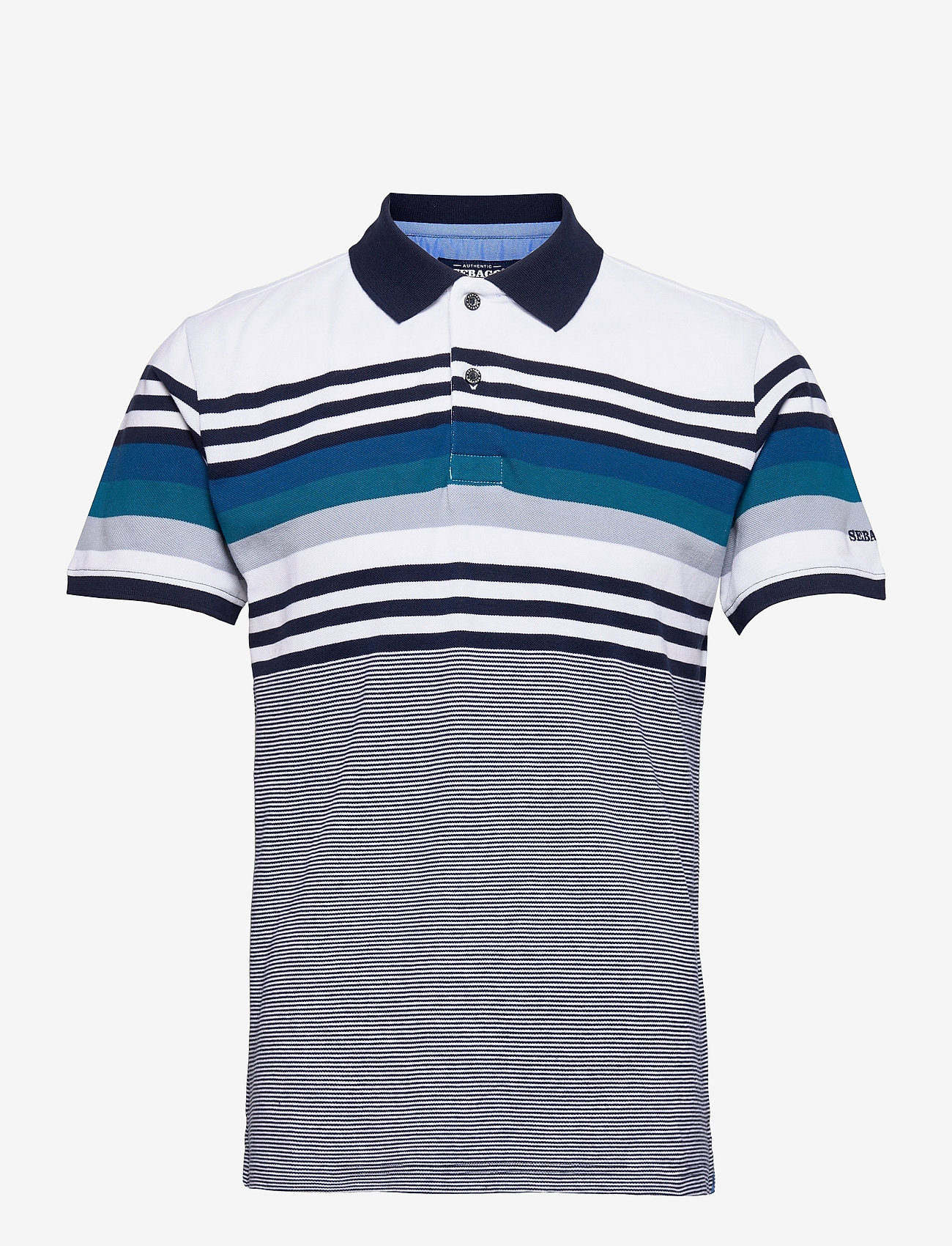 Sebago - Irregular Striped Pique - navy/white - 0