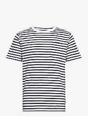 Sebago - Outwashed Pocket Tee - basic t-shirts - white/navy - 0