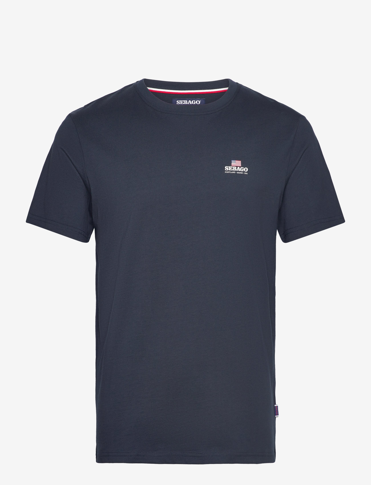 Sebago - Noah Logo Tee - kortärmade t-shirts - navy - 0