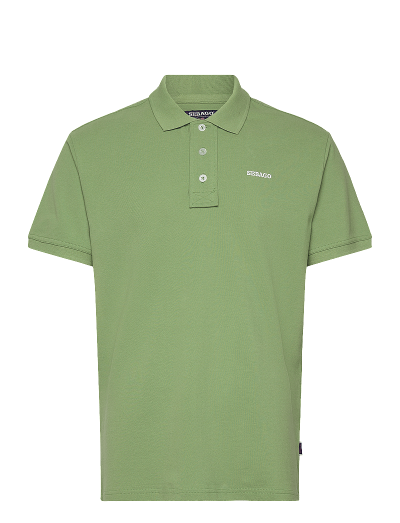 Sebago - Outwashed Logo Pique - kortärmade pikéer - olive - 0