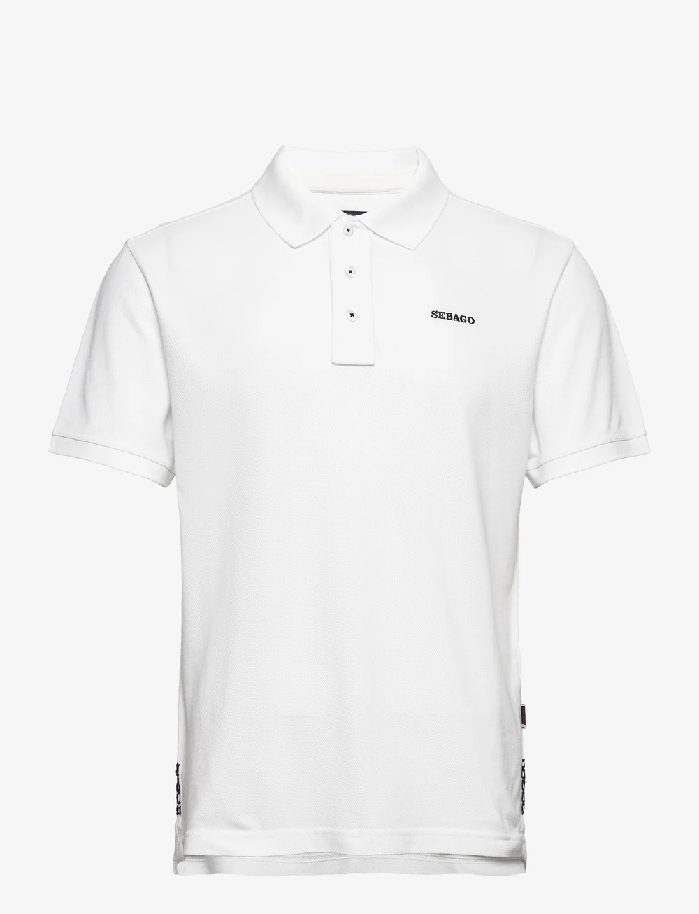 Sebago - Outwashed Logo Pique - kortærmede poloer - white - 0