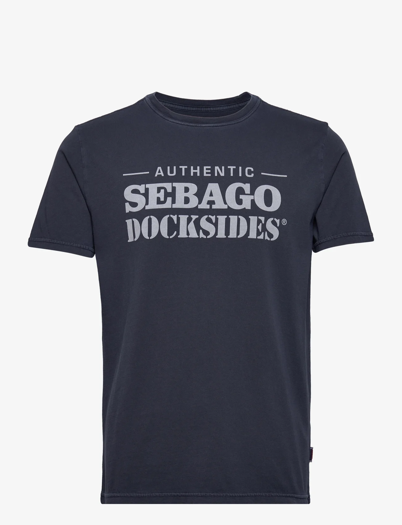 Sebago - DKS Outwashed Tee - short-sleeved t-shirts - navy - 0