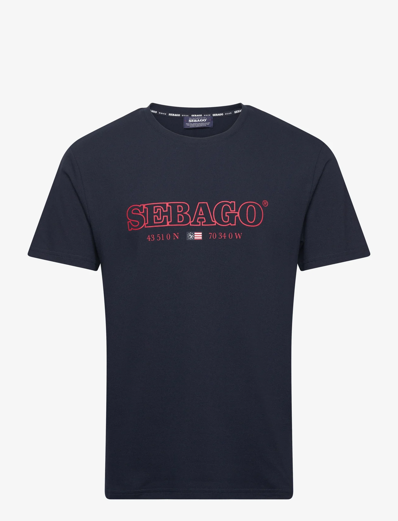 Sebago - Performance Tee - short-sleeved t-shirts - navy - 0