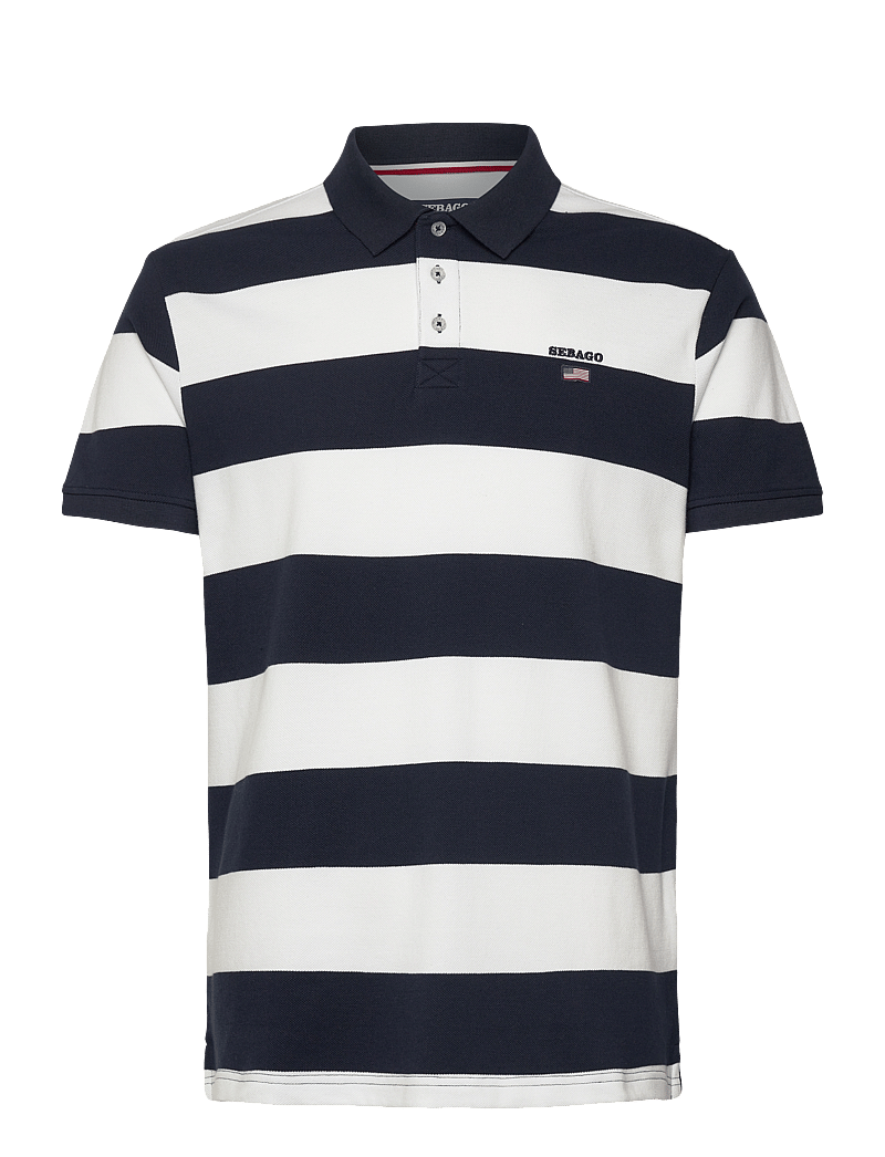 Sebago - Mick Block Striped Pique - kurzärmelig - navy/white - 1