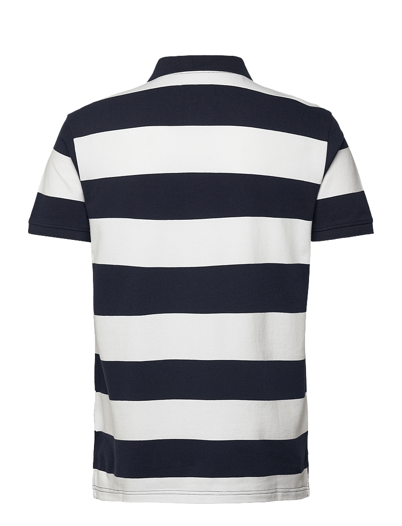 Sebago - Mick Block Striped Pique - kurzärmelig - navy/white - 2