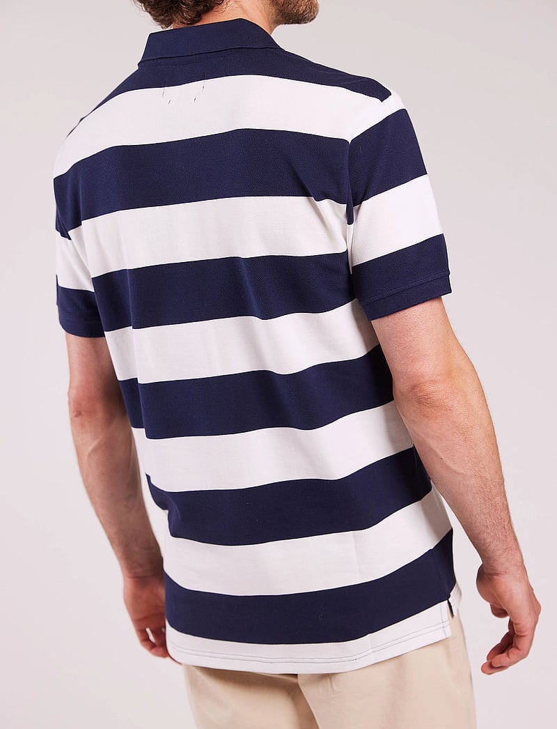 Sebago - Mick Block Striped Pique - kurzärmelig - navy/white - 4