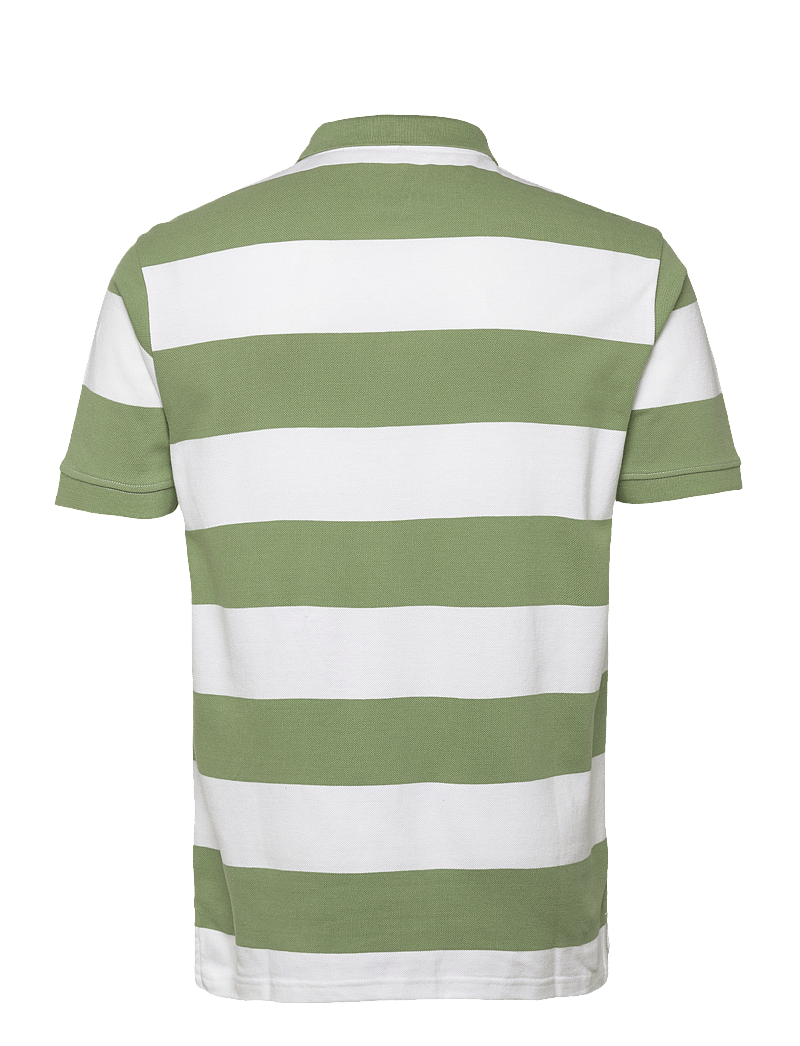 Sebago - Mick Block Striped Pique - lühikeste varrukatega polod - olive/white - 2