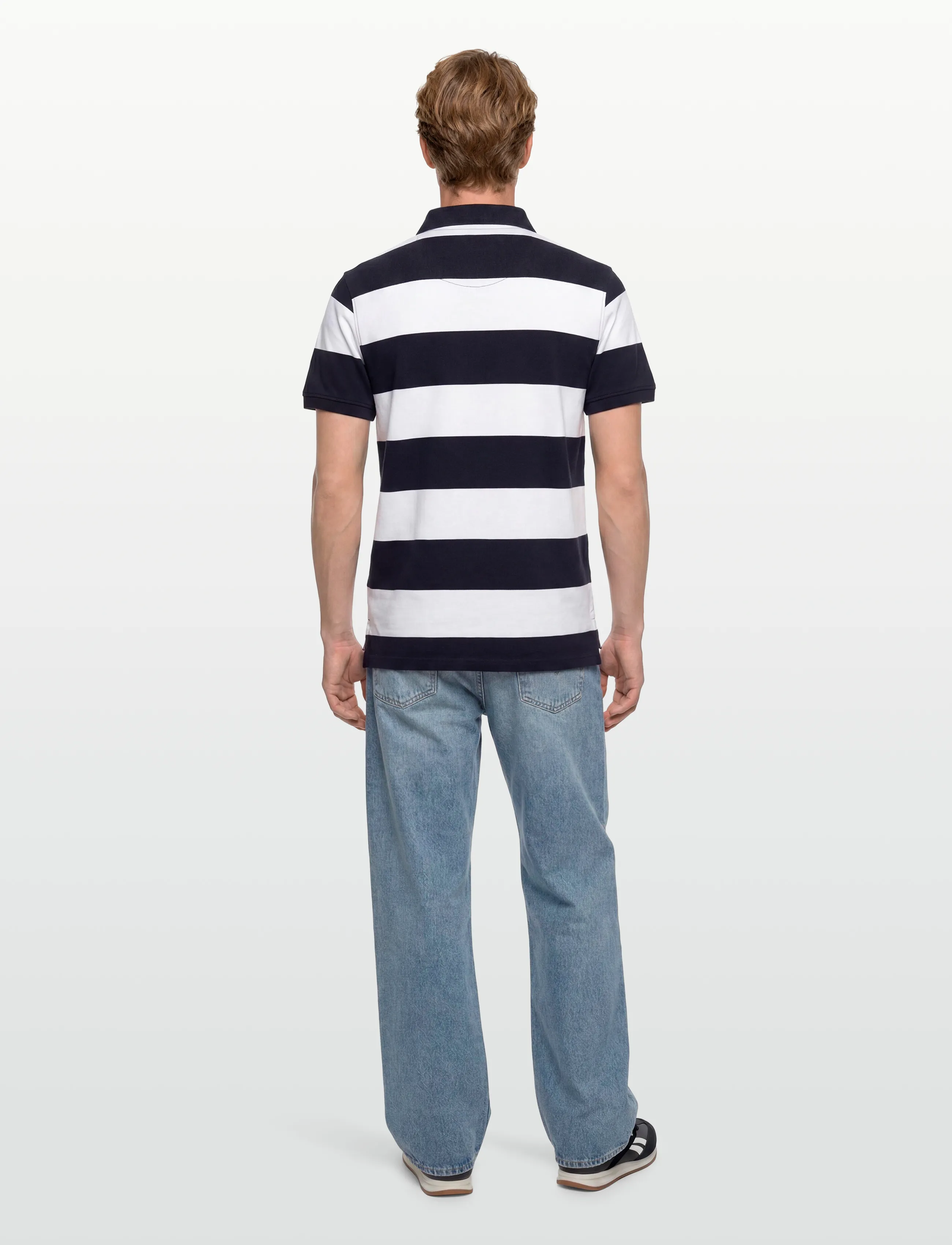Sebago - Mick Striped Pique - kurzärmelig - navy/white - 4