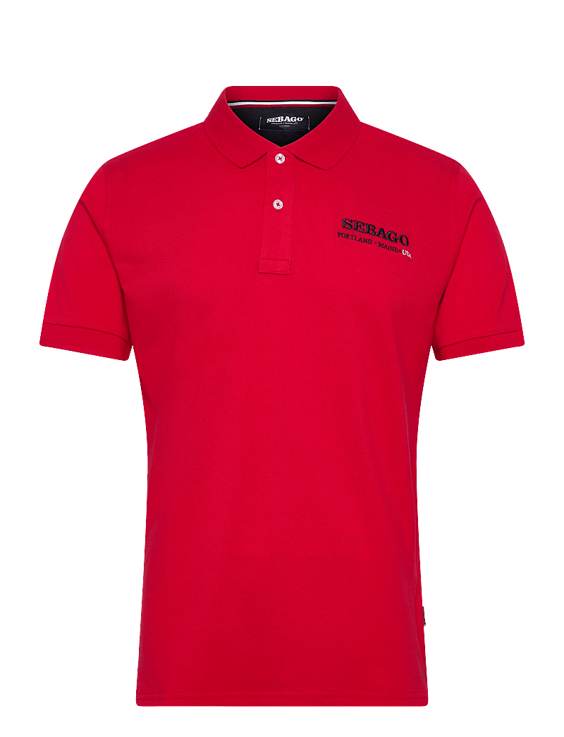 Sebago - Authentic Logo Pique - kortärmade pikéer - red - 0