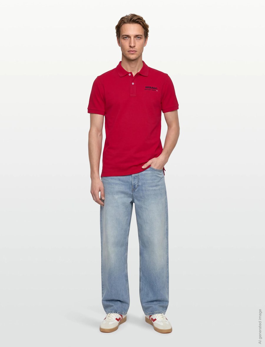 Sebago - Authentic Logo Pique - kortærmede poloer - red - 0